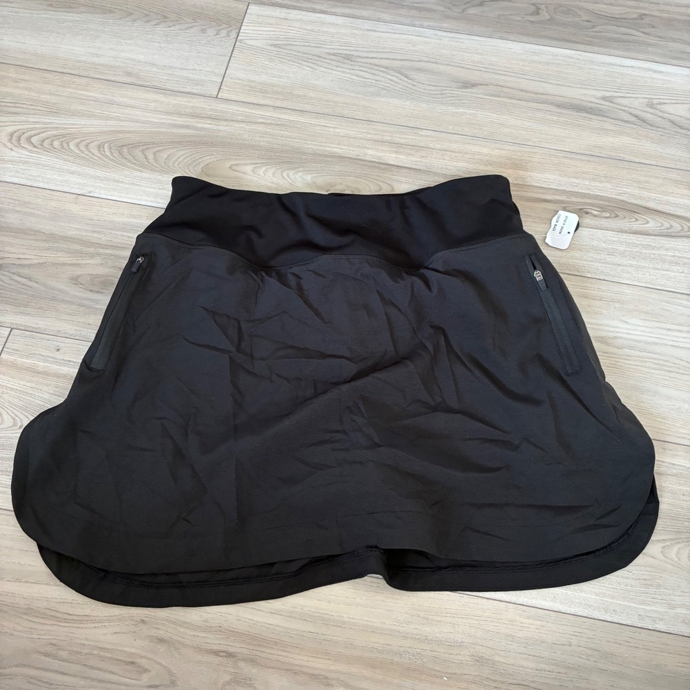 New EBB & FLOW Black‎ Skort Built in Bike Short Athletic Tennis Golf Sporty XL
